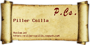 Piller Csilla névjegykártya